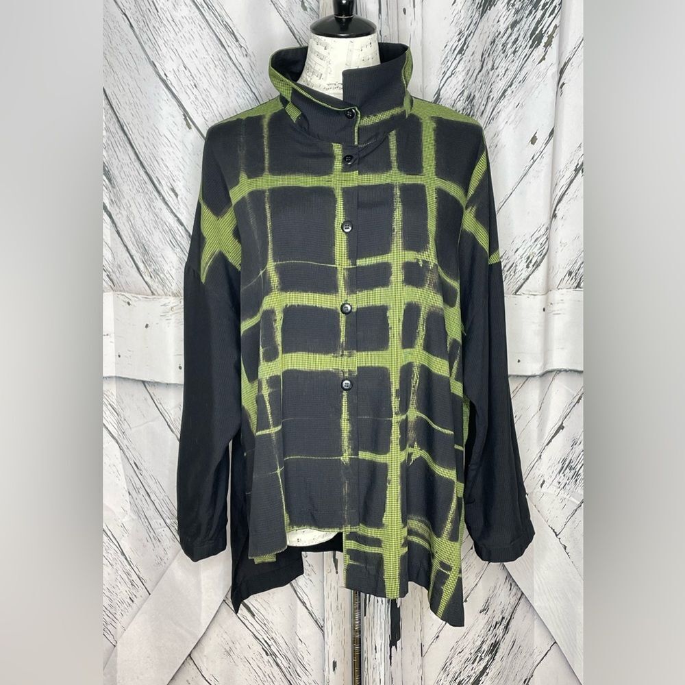 Steve Sells Studio Window Pane Shirt Art to Wear Largenlook L